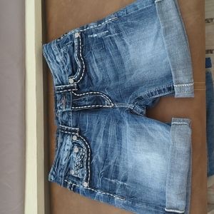 Miss Me Denim Boyfriend Shorts, Size 25